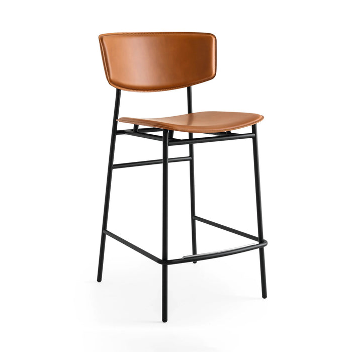 banco fifties de cuero para cocina