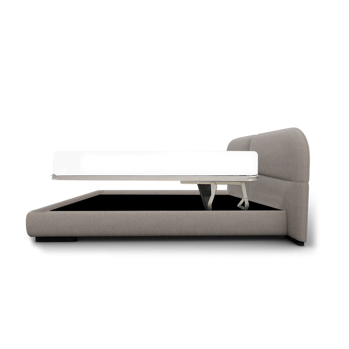 cama kilian round queen size con aro al suelo y mecanismo paralelo