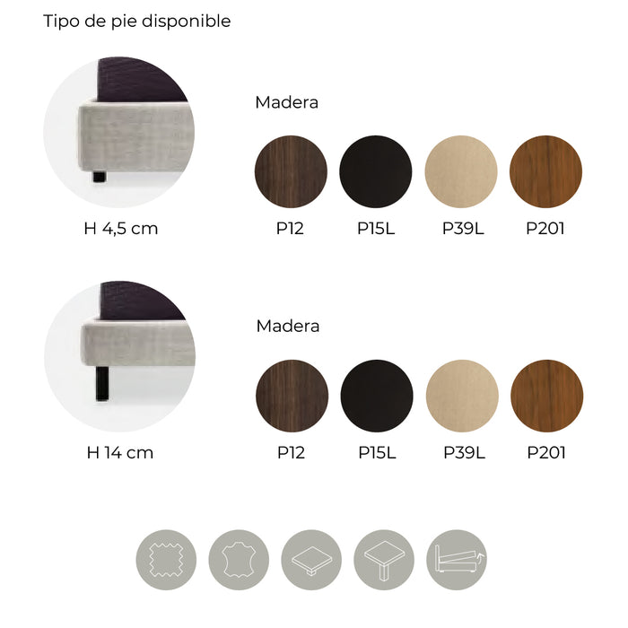 cama kilian king size con aro al suelo