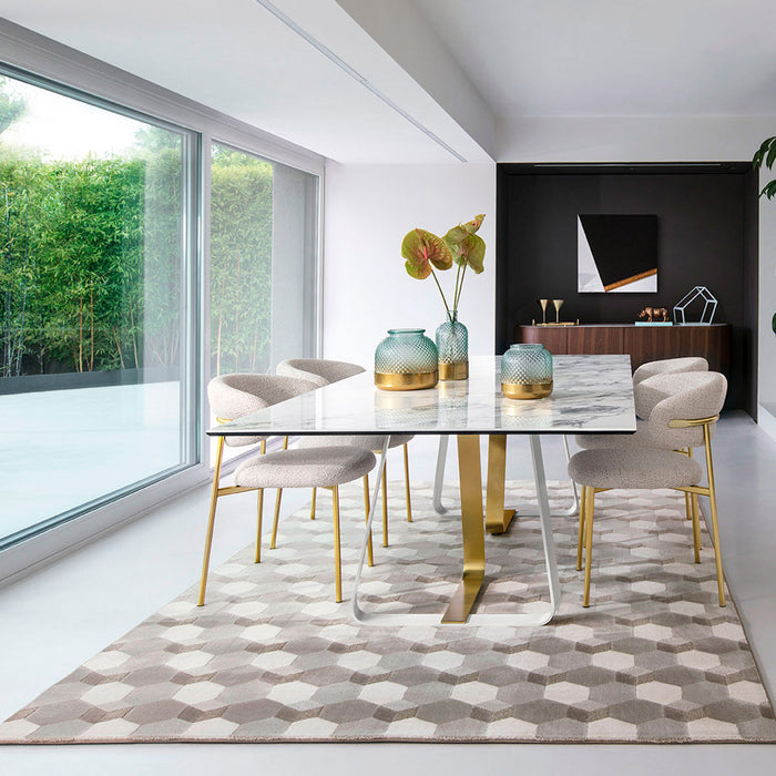 mesa sunshine extensible r 200 cm marmol