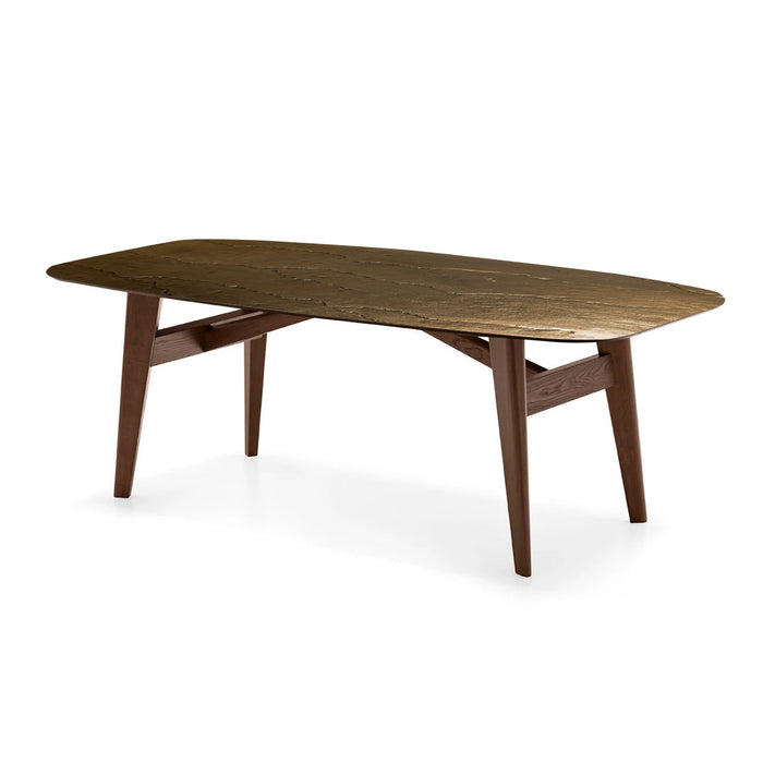 mesa fija abrey de cristal nilo bronze 250 cm