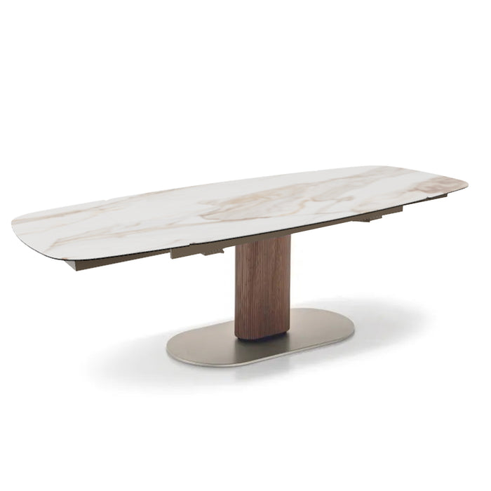 mesa extensible cameo base de madera 165 cm