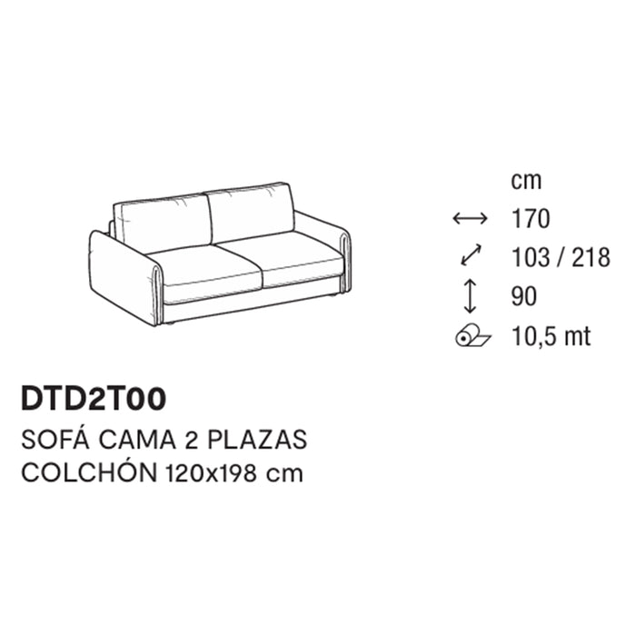 darwin sofá cama 2 plazas