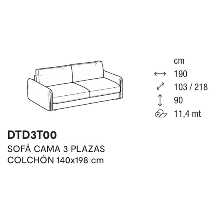 darwin sofá cama 3 plazas