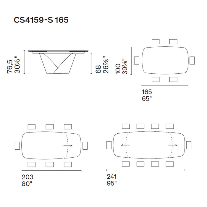mesa extensible calla S 165