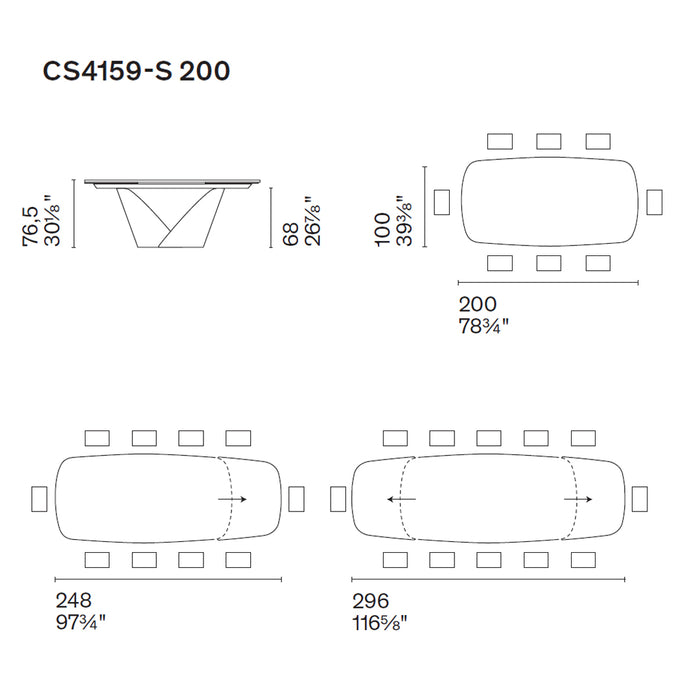 mesa extensible calla S200