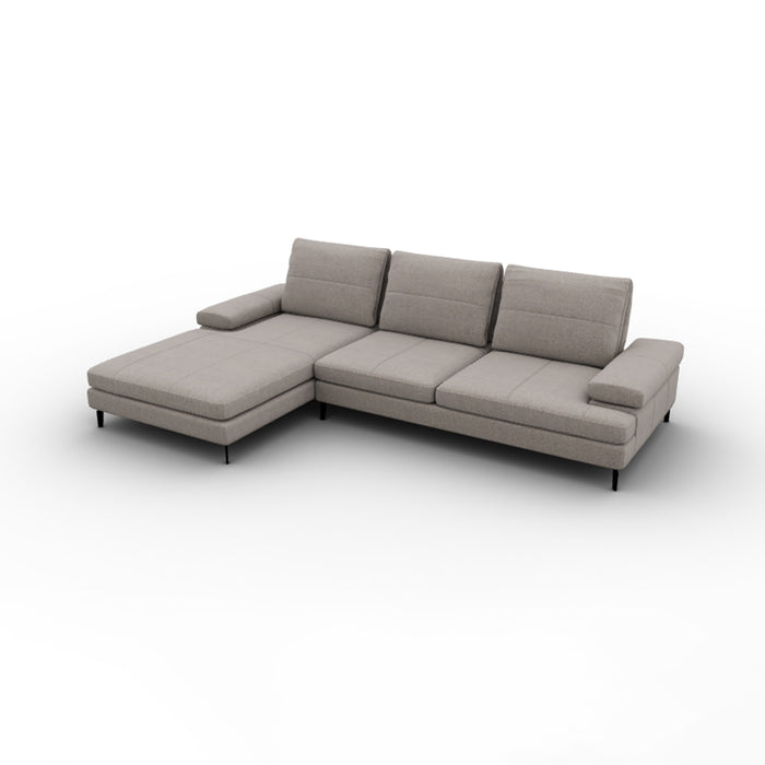 landa lateral 3 plazas, chaise longue izquierdo