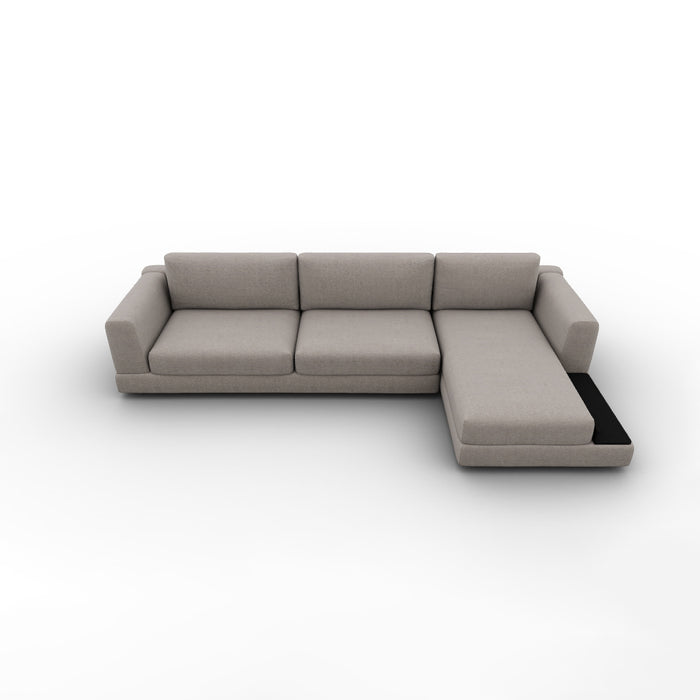 layla lateral 3 plazas MAXI y chaise longue derecho con brazo y bandeja