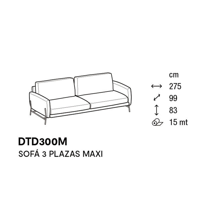 Le Marais Sofá 3 plazas Maxi