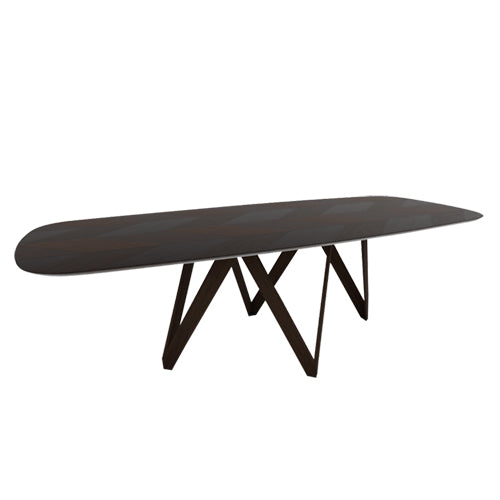 mesa cartesio de madera rounded 250 cm