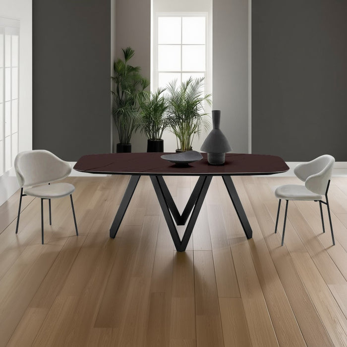 mesa cartesio de madera rounded 200 cm