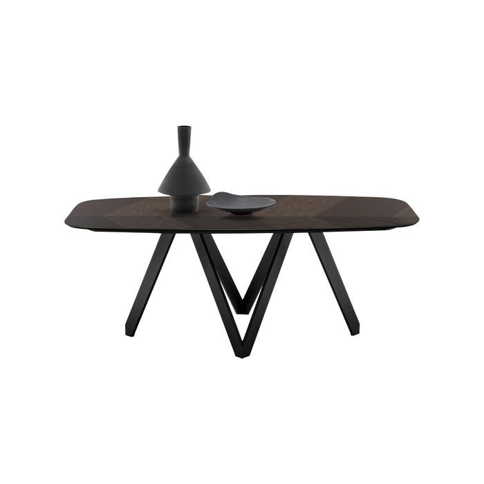 mesa cartesio de madera rounded 200 cm