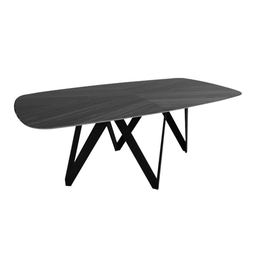 mesa cartesio de madera rounded 200 cm