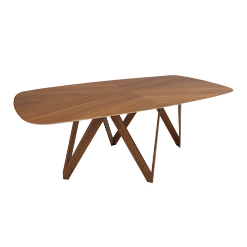 mesa cartesio de madera rounded 200 cm