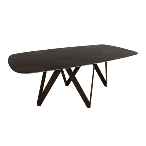mesa cartesio de madera rounded 200 cm
