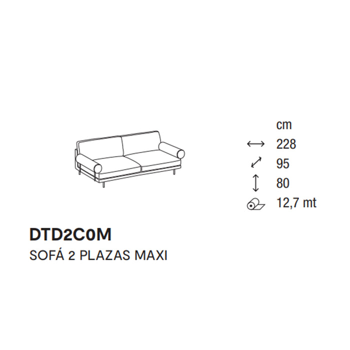 mies roll sofá 2 plazas MAXI