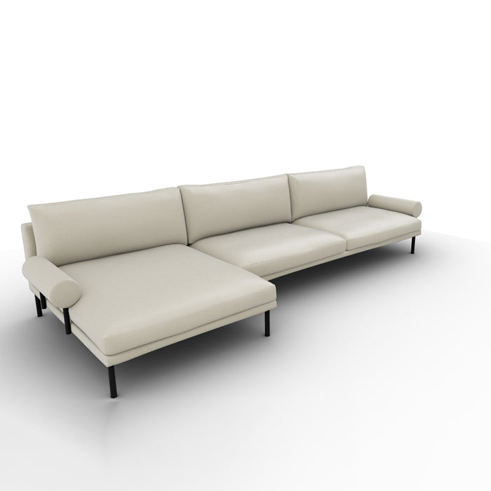 mies roll lateral 2 plazas MAXI con chaise longue EXTRA izquierdo