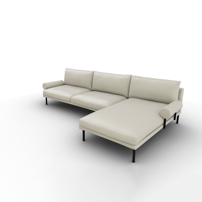 mies roll lateral 2 plazas con chaise longue MAXI derecho