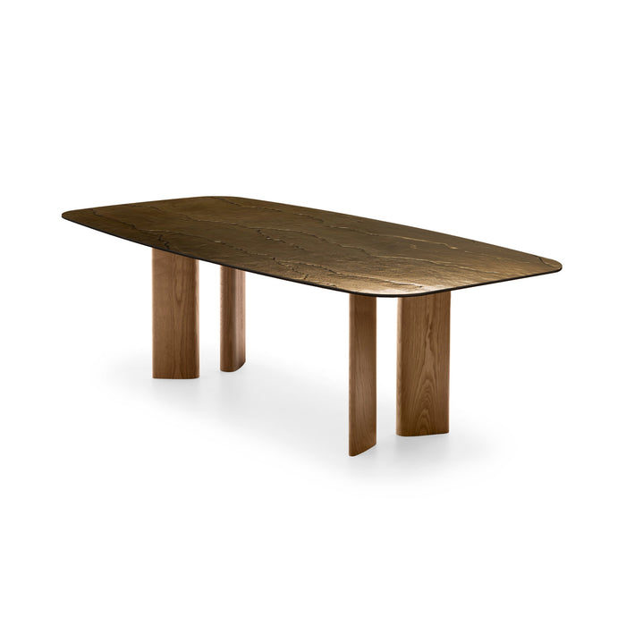 mesa fija sandy de cristal nilo bronze 200 cm