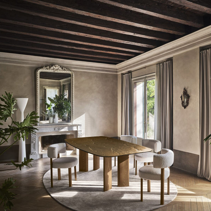 mesa fija sandy de cristal nilo bronze 200 cm