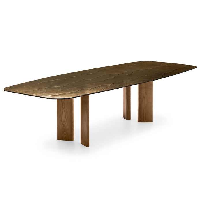 mesa fija sandy de cristal nilo bronze 250 cm