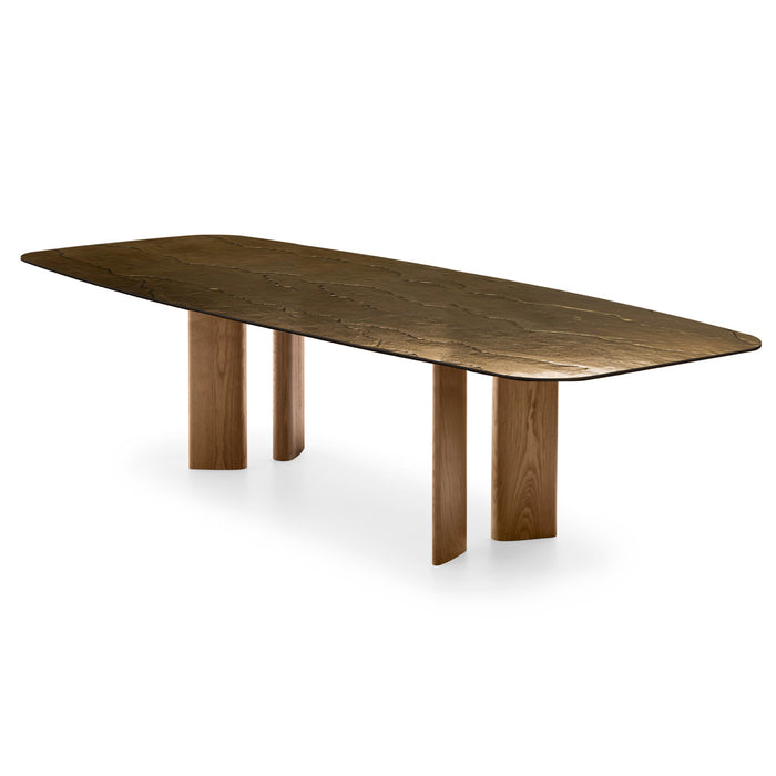 mesa fija sandy de cristal nilo bronze 250 cm