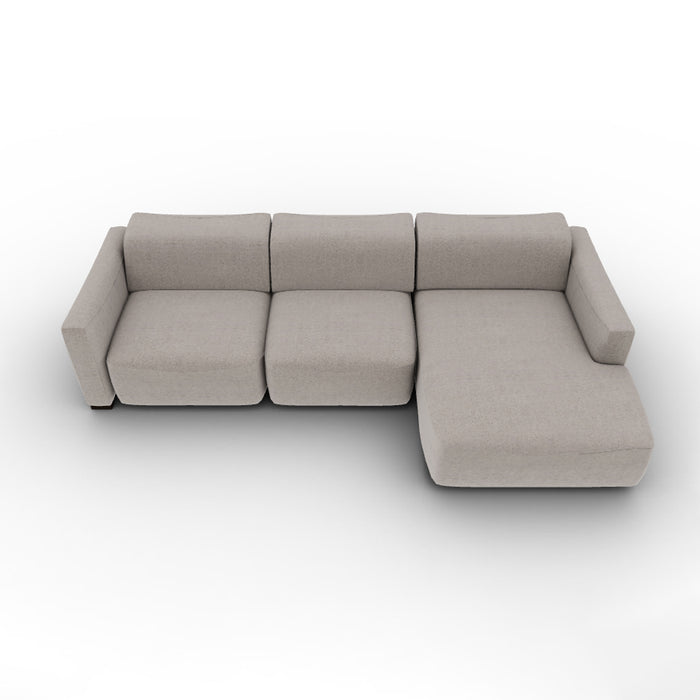 wave lateral 3 plazas con 2 relax y chaise longue derecho