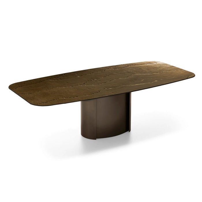 mesa fija yoroi de cristal nilo bronze 250 cm