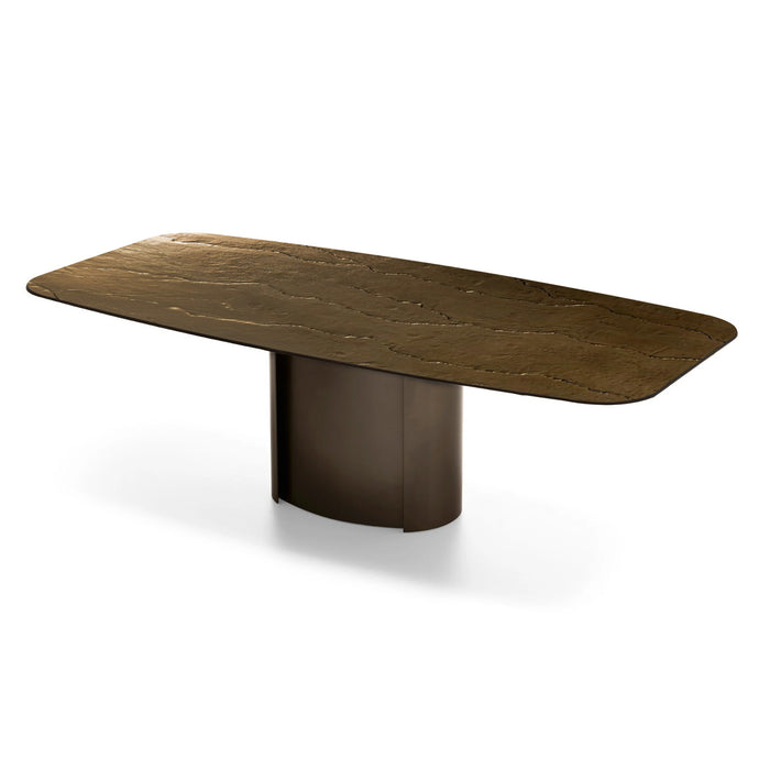 mesa fija yoroi de cristal nilo bronze 250 cm