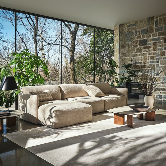 axis low sofá dos plazas con chaise lounge izquierdo