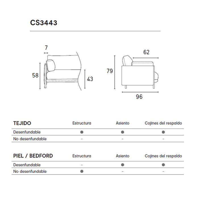 niki esquinero lateral 3 plazas y chaise longue maxi derecho