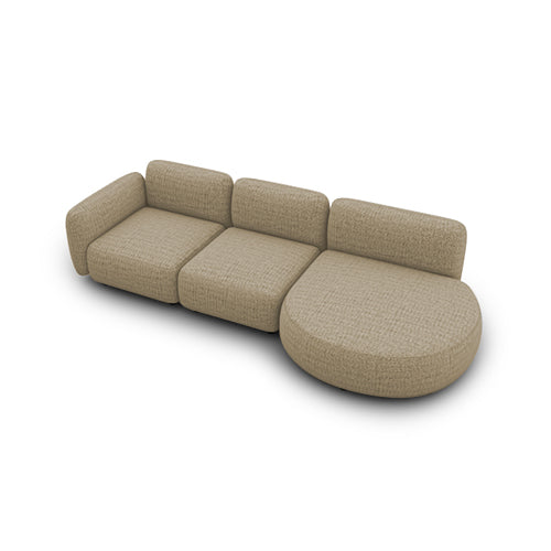 ginza lateral 2 plazas con chaise longue redondo derecho