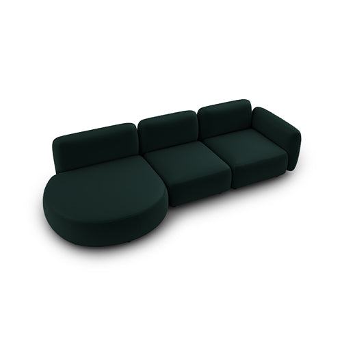 ginza lateral 2 plazas con chaise longue redonda izquierda