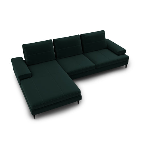 landa lateral 3 plazas, chaise longue izquierdo