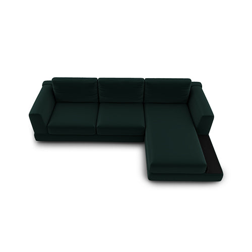 layla lateral 3 plazas y chaise longue derecho con brazo y bandeja