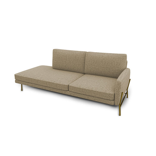 le marais sofá 3 plazas con pouf y brazo derecho