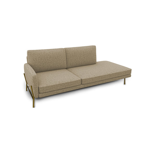 le marais sofá 3 plazas con pouf y brazo izquierdo