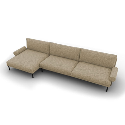 mies roll lateral 2 plazas MAXI con chaise longue EXTRA izquierdo
