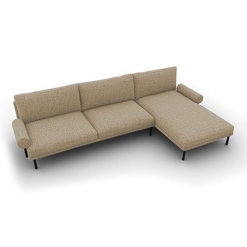 mies roll lateral 2 plazas con chaise longue MAXI derecho