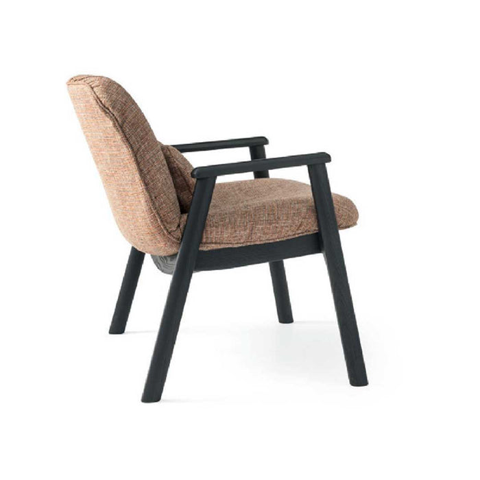 Sillon Baltimora tela kalix rojo base madera