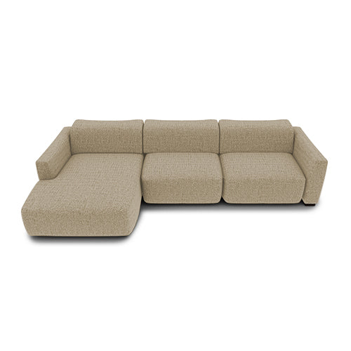 wave lateral 3 plazas MAXI con chaise longue MAXI izquierdo